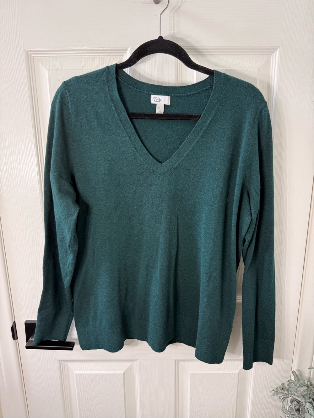 Vintage Rack Deep Teal V-Neck Sweater for Women
